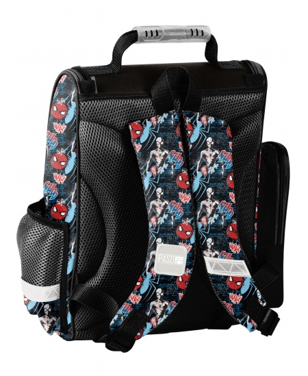 Mugursoma sākumskolēniem PASO Spiderman, melna