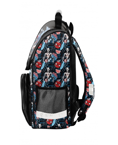 Mugursoma sākumskolēniem PASO Spiderman, melna