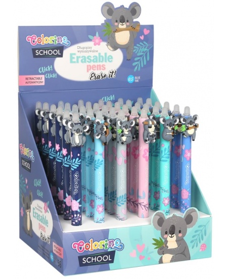 Bērnu automātiska dzēšamā lodīšu pildspalva COLORINO Koala