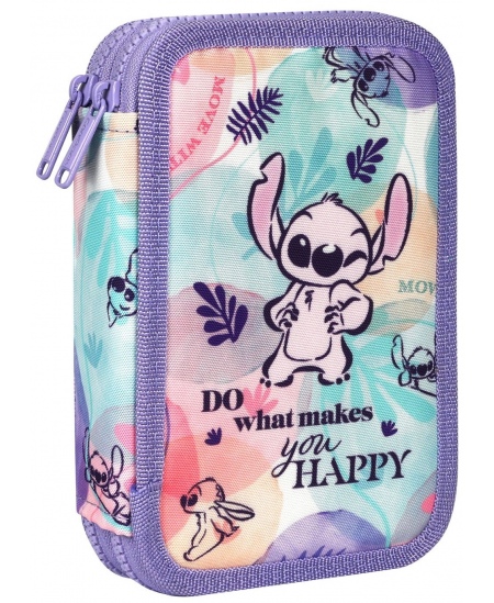 Penālis COOLPACK Disney Stitch Pastel, divu nodalījumu, pildīts