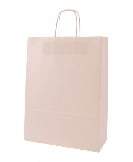 Dāvanu maisiņš svītrains, 42,5x32x13 cm, balts