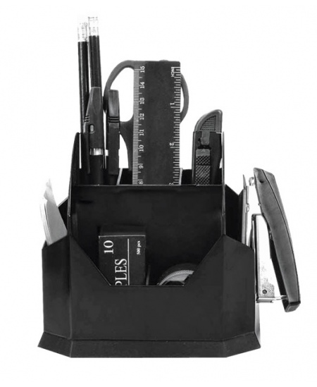 Aizpildīts penālis FOROFIS, 11 piederumi, melns