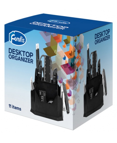 Aizpildīts penālis FOROFIS, 11 piederumi, melns