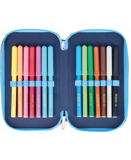 Penālis HERLITZ Jungle Safari, trīs nodalījumu, pildīts