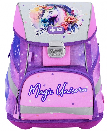 Mugursoma ar piederumiem ABC123 Unicorn, 4 daļu komplekts