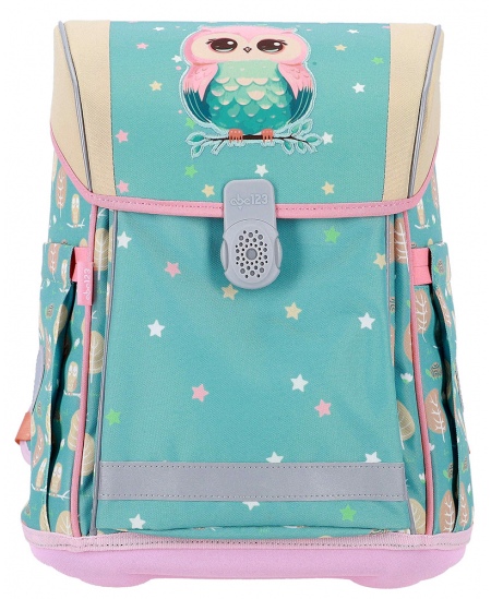 Mugursoma ar piederumiem ABC123 Owl, Flexi, 4 daļu