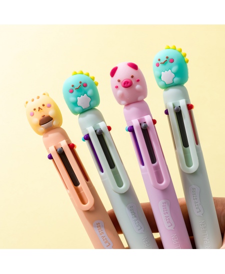 6 krāsu lodīšu pildspalva SQUISHY 2, dažādi dizaini