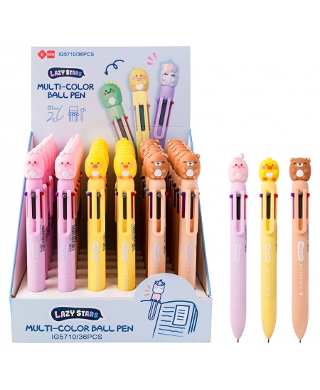 6 krāsu lodīšu pildspalva SQUISHY 3, dažādi dizaini