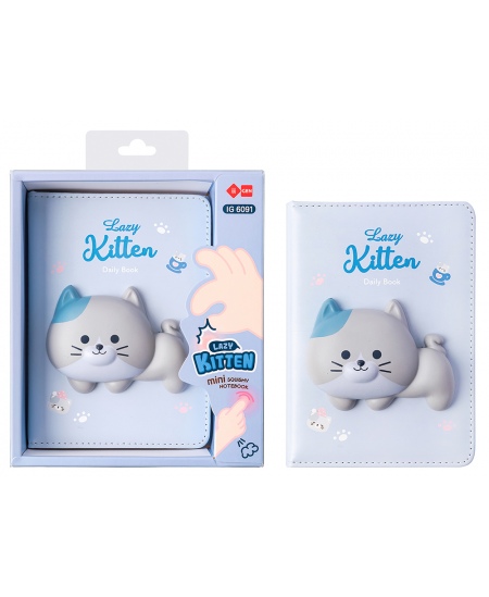 Mini piezīmju grāmatiņa SQUISHY Cat, 96 lapas