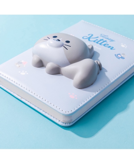 Mini piezīmju grāmatiņa SQUISHY Cat, 96 lapas