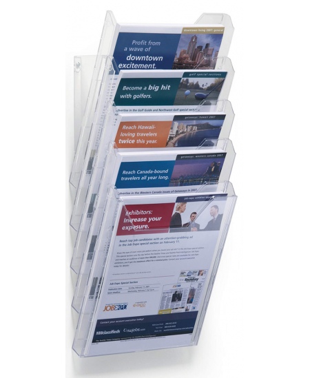 Bukletu turētājs, A4 (311x240mm), vertikāls, 5xA4