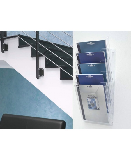 Bukletu turētājs, A4 (311x240mm), vertikāls, 5xA4