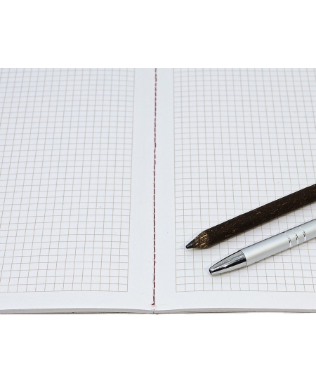 Piezīmju grāmatiņa, piešūta SM-LT ECO Art, A6, 48 lapas, ar kvadrātiņiem