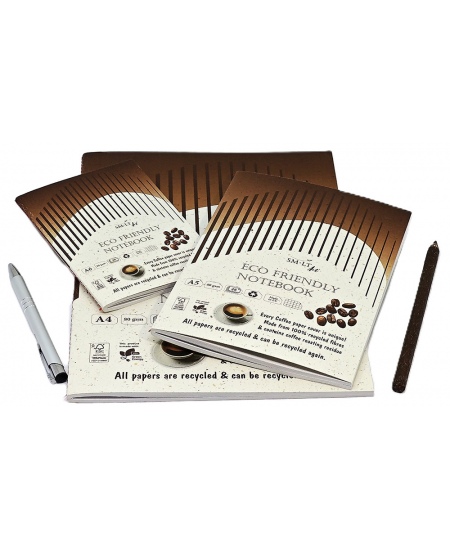 Piezīmju grāmatiņa, piešūta SM-LT ECO Art, A6, 48 lapas, ar kvadrātiņiem