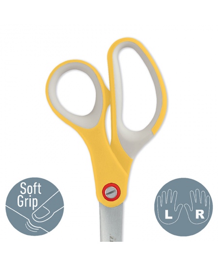 Šķēres LEITZ COSY, 20.5 cm, dzeltenas