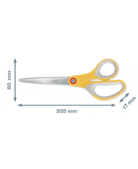 Šķēres LEITZ COSY, 20.5 cm, dzeltenas