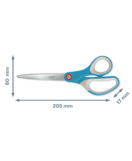 Šķēres LEITZ COSY, 20.5 cm, zilganas