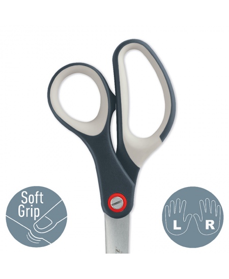 Šķēres LEITZ COSY, 20.5 cm, pelēkas