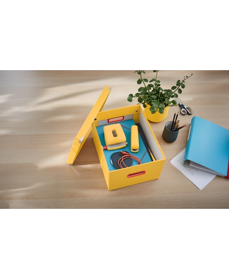 Caurumotājs LEITZ COSY, 30 lapām, dzeltens