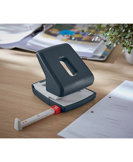 Caurumotājs LEITZ COSY, 30 lapām, pelēks