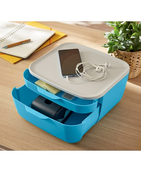 Caurumotājs LEITZ COSY, 30 lapām, pelēks