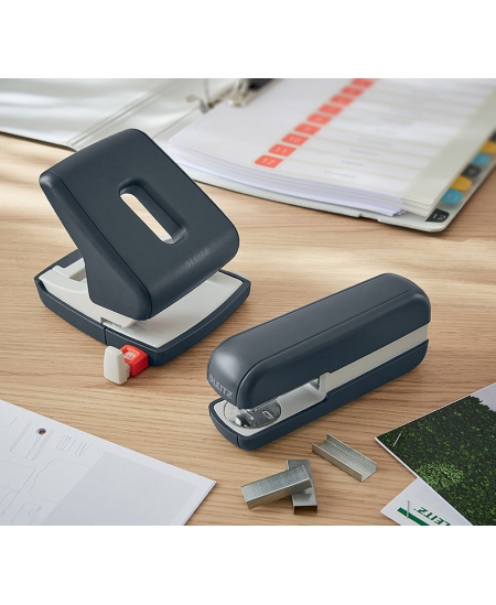 Caurumotājs LEITZ COSY, 30 lapām, pelēks