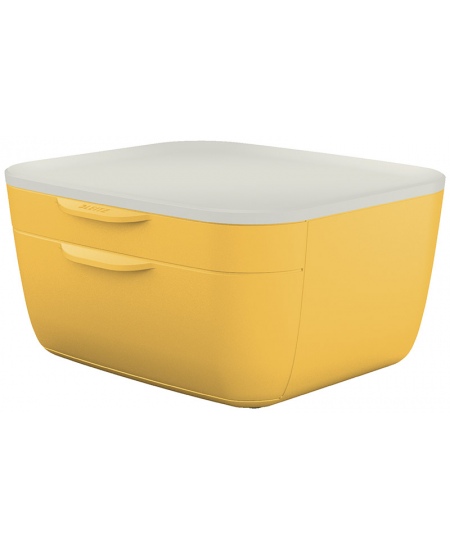 Kaste lietām LEITZ COSY ar atvilktnēm, dzeltena