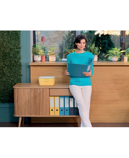 Kaste lietām LEITZ COSY ar atvilktnēm, dzeltena