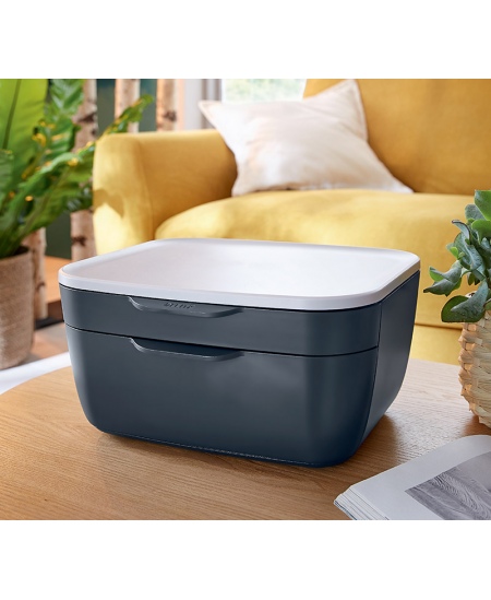 Kaste lietām LEITZ COSY ar atvilktnēm, pelēka