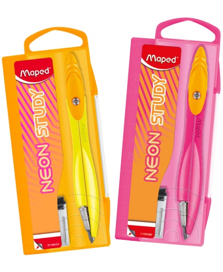 Cirkelis Maped Study Neon, ar rezerves serdīti