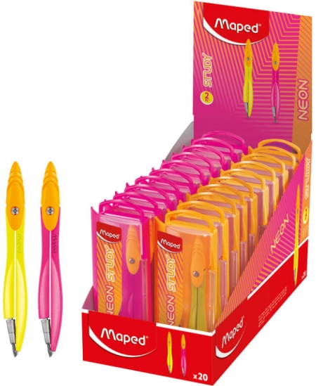 Cirkelis Maped Study Neon, ar rezerves serdīti