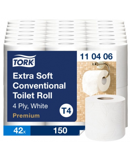 Mājsaimniecības tualetes papīrs TORK Premium (T4) 110405, 6 ruļļi.