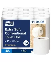 Mājsaimniecības tualetes papīrs TORK Premium (T4) 110405, 6 ruļļi.