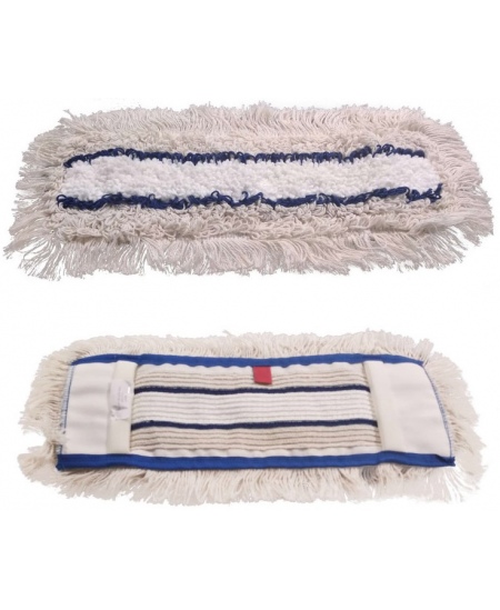Lupatiņa ar cilpiņām grīdas mopam, HOSPITAL, robaina, 50 cm, ar kabatiņām