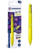 Automātiska 4 krāsu lodīšu pildspalva OSAMA 4Multi Neon, 1 mm, dzeltens korpuss