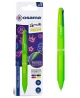 Automātiska 4 krāsu lodīšu pildspalva OSAMA 4Multi Neon, 1 mm, zaļš korpuss