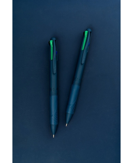 Automātiska 4 krāsu lodīšu pildspalva OSAMA Urban, 1 mm, tumši zils korpuss