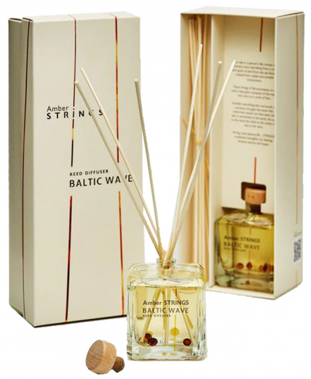 Mājas aromāts ar kociņiem AMBER STRINGS Baltic wave, 100 ml