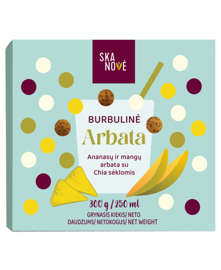 Burbuļtēja ar ananasiem, mango un čia sēklām SKANOVĖ, 300 g