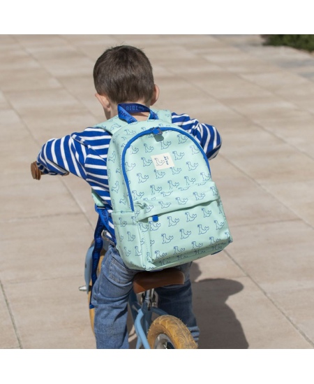 Bērnudārza mugursoma MILAN Roņi, zaļa