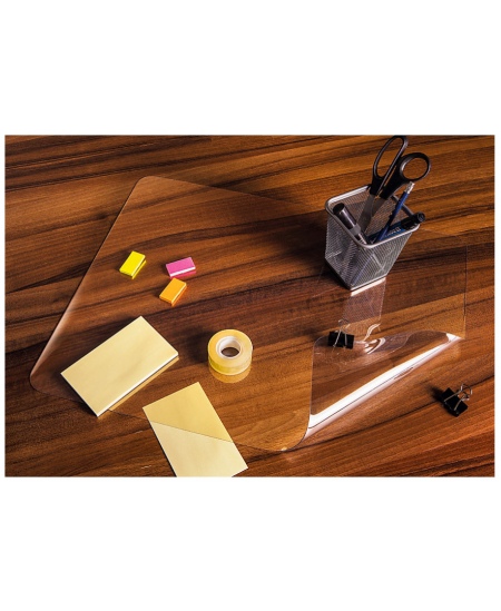 Rakstāmgalda paliktnis Panta Plast, 529×417 mm, plastmasas, caurspīdīgs