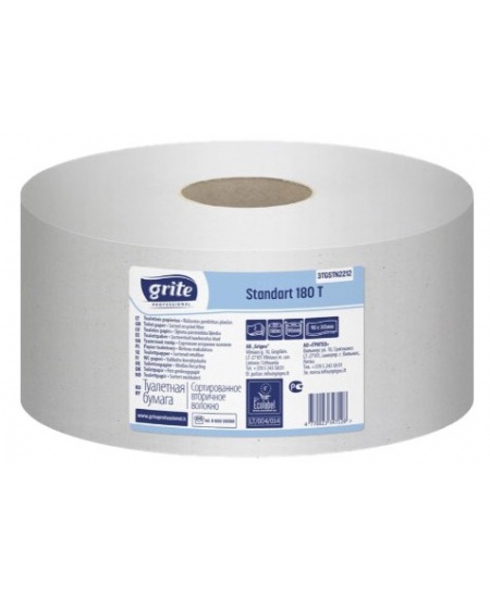 Tualetes papīrs rullī GRITĖ STANDART 180T, 1 rullis