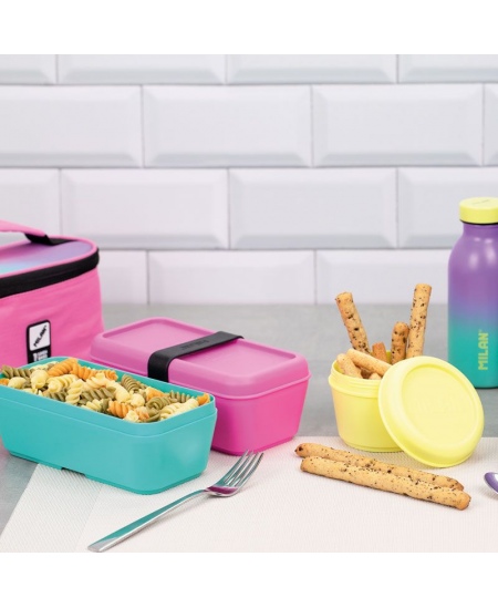 Pusdienu kārba MILAN Sunset, apaļa, dzeltenā krāsā