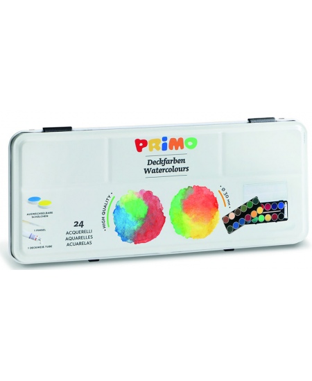 Akvarelis PRIMO, 24 krāsas, ar otu un tūbiņu