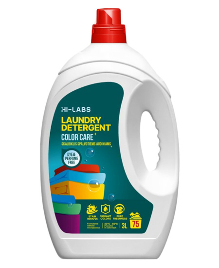Šķidrais mazgāšanas līdzeklis HI-LABS, krāsainiem audumiem, 3 l