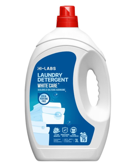 Šķidrais mazgāšanas līdzeklis HI-LABS, baltiem audumiem, 3 l