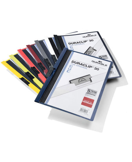 Mape ar spraudni DURABLE Duraclip, A4, melna