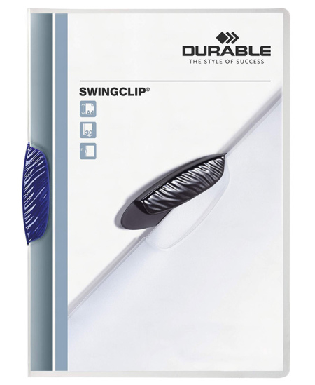 Mape ar spraudni DURABLE Swingclip, A4, tumši zila