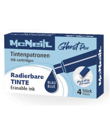 Dzēšamās tintes kapsulas MCNEILL, zilas, 4 gab.
