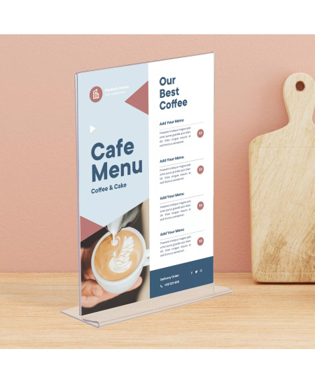 Informācijas statīvs EUROPEL, T tips, A5, vertikāls